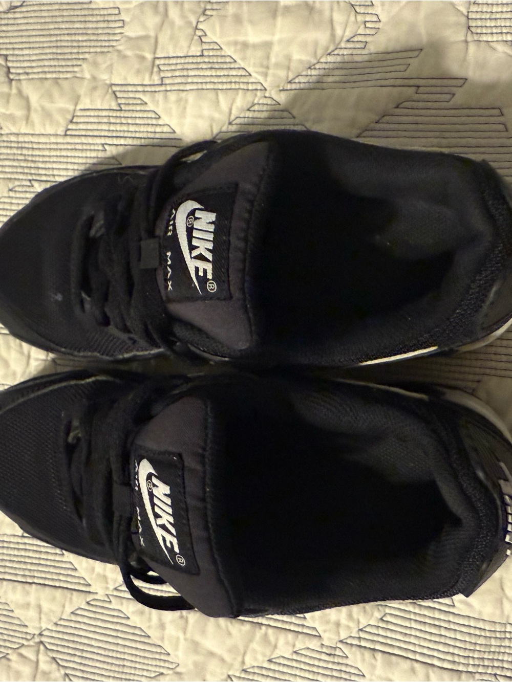 Nike Black and White Air Max Sneakers - Picture 4 of 8